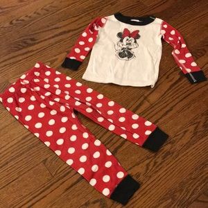 Hanna Andersson Minnie Mouse size 3 long john PJs